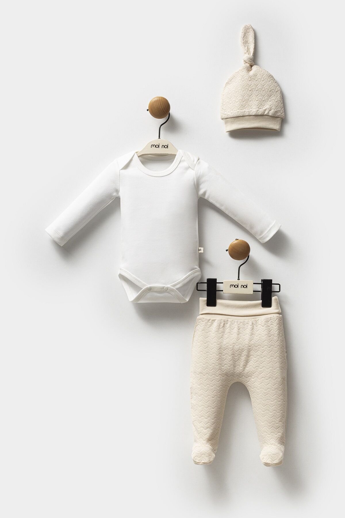 Moi̇ Noi̇ Şapkalı Badi̇ Pantolon Takım Mnb5314 Bej