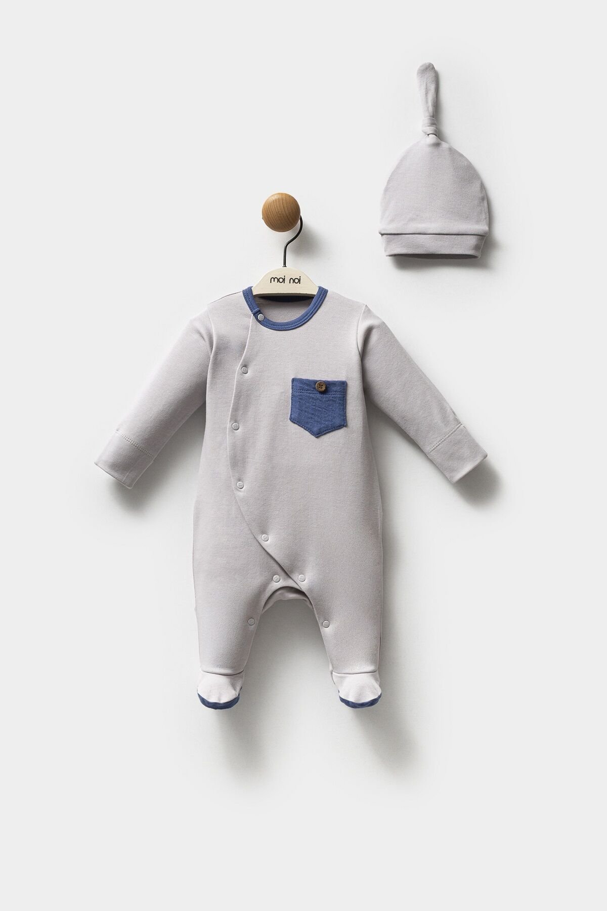 Moi̇ Noi̇ Şapkalı Tulum Mnb1250 Gri̇