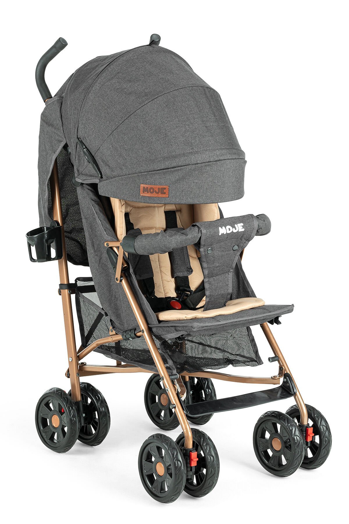 Moje Strong Baston Bebek Arabası Antrasi̇t Gold