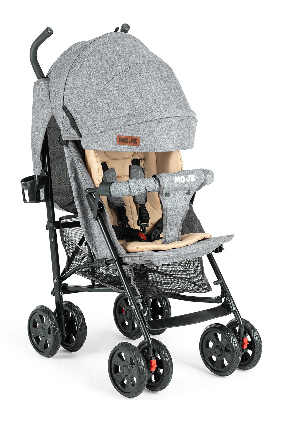 Moje Strong Baston Bebek Arabası Gri̇ Si̇yah