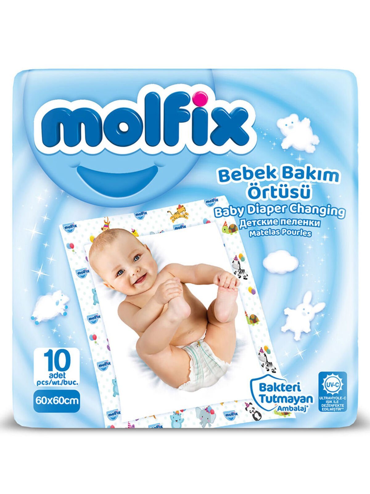 Molfi̇x Bebek Bakım Örtüsü 60X60 10 Adet