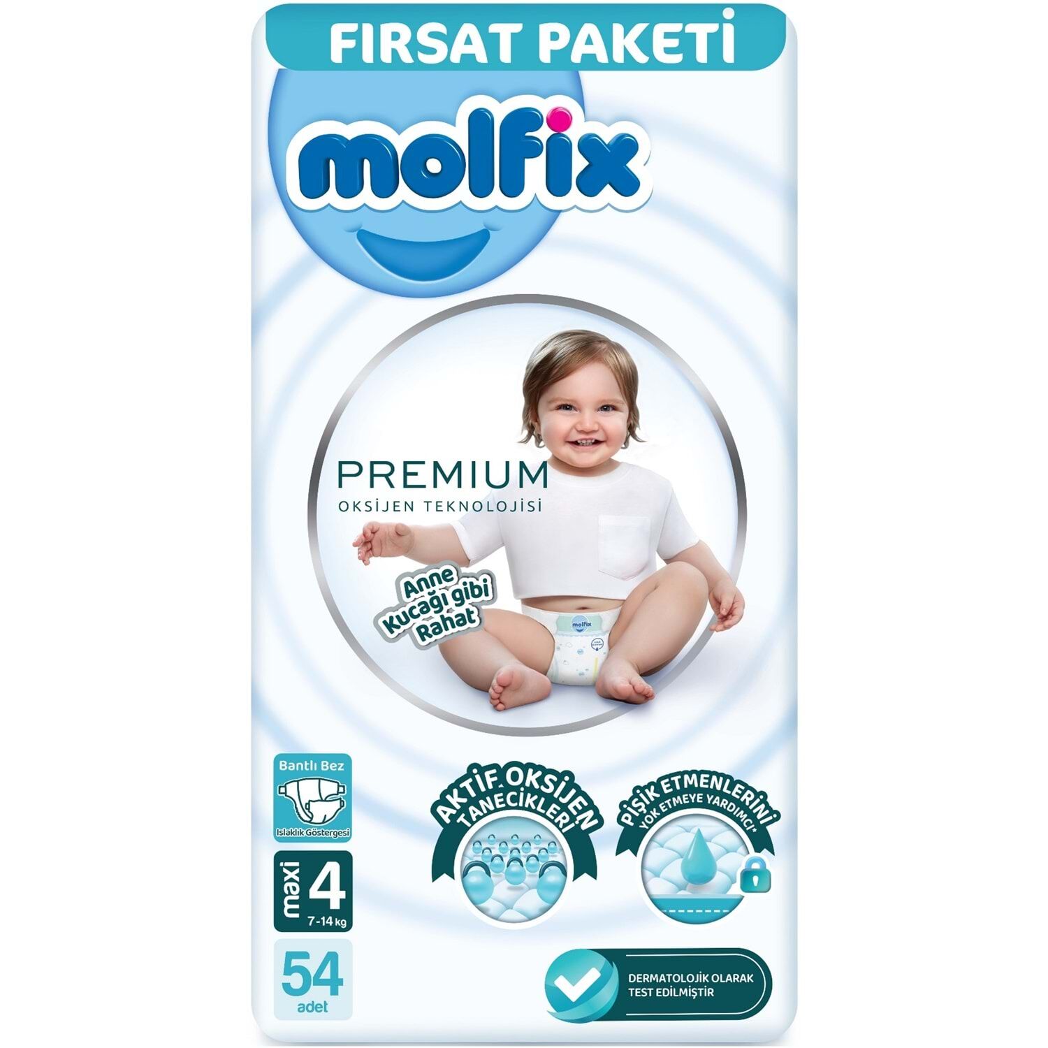 Molfi̇x Premi̇um Bebek Bezi̇ Fırsat Paketi̇ 4 Beden 7-14 Kg 54 Adet