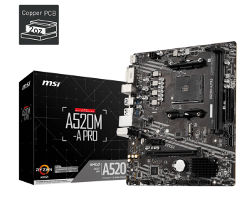 Msı A520M-A Pro Ddr4 4600/1866Mhz M.2 M.atx Am4