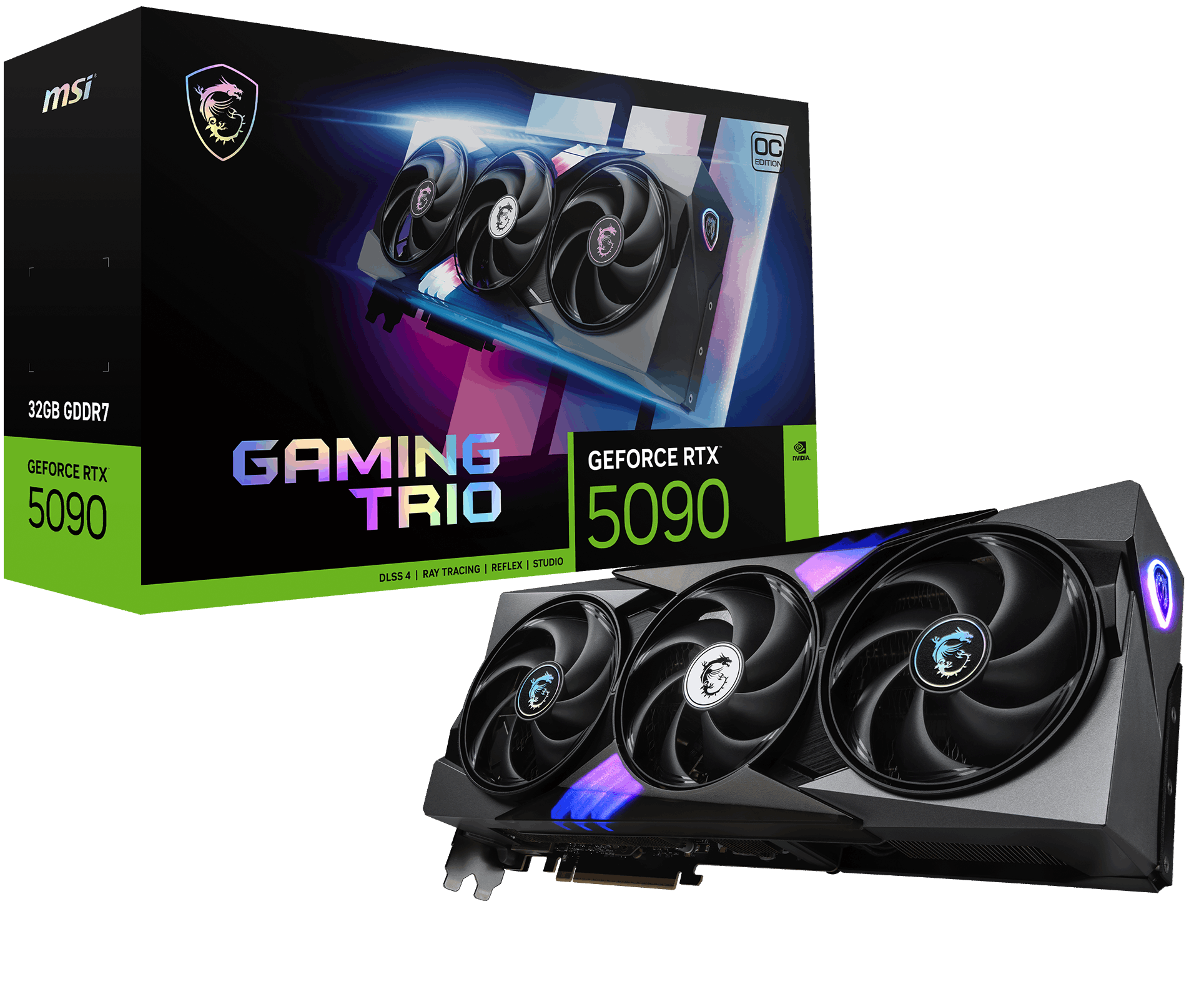 Msı Geforce Rtx 5090 32G Gamıng Trıo Oc Gdrr7 256 B Dx12 Pcıe 5.0 X16 (3Xdp 1Xhdmı)