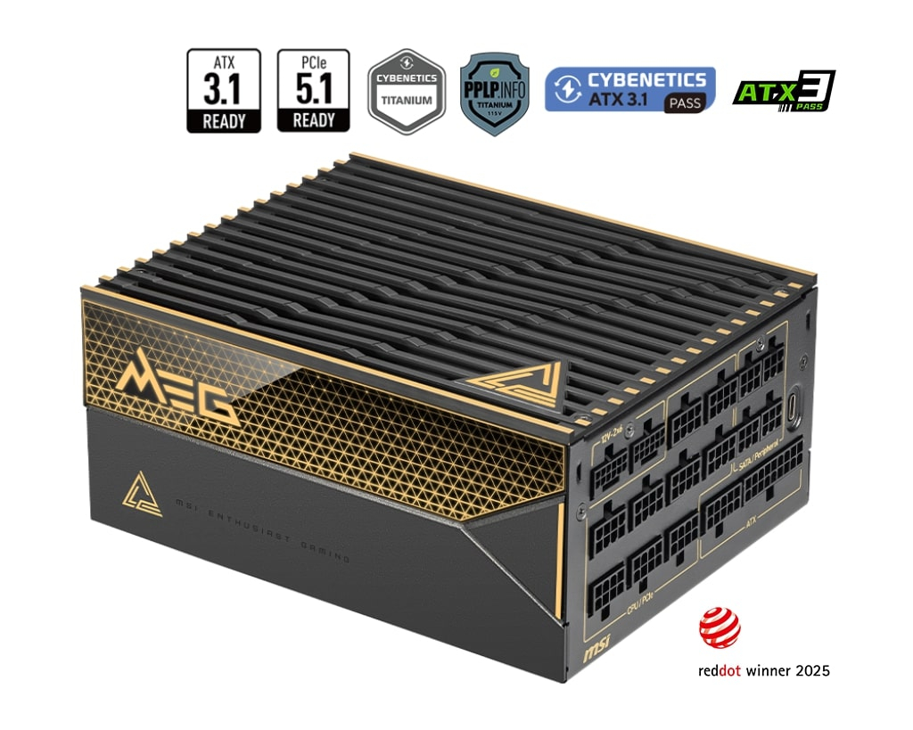 Msı Meg Aı1600T Pcıe5 1600W80+ Tıtanıum Fulmodular