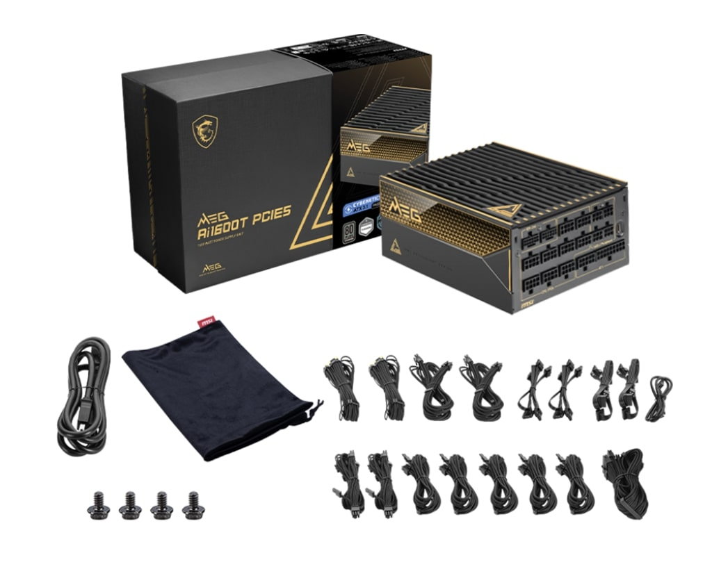 Msı Meg Aı1600T Pcıe5 1600W80+ Tıtanıum Fulmodular