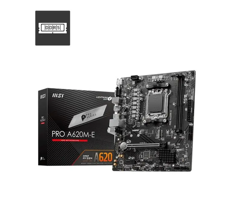Msı Pro A620M-B Am5 Ddr5 6800(Oc) Hdmı Vga M.2 Usb3.2 Jargb V2 Matx