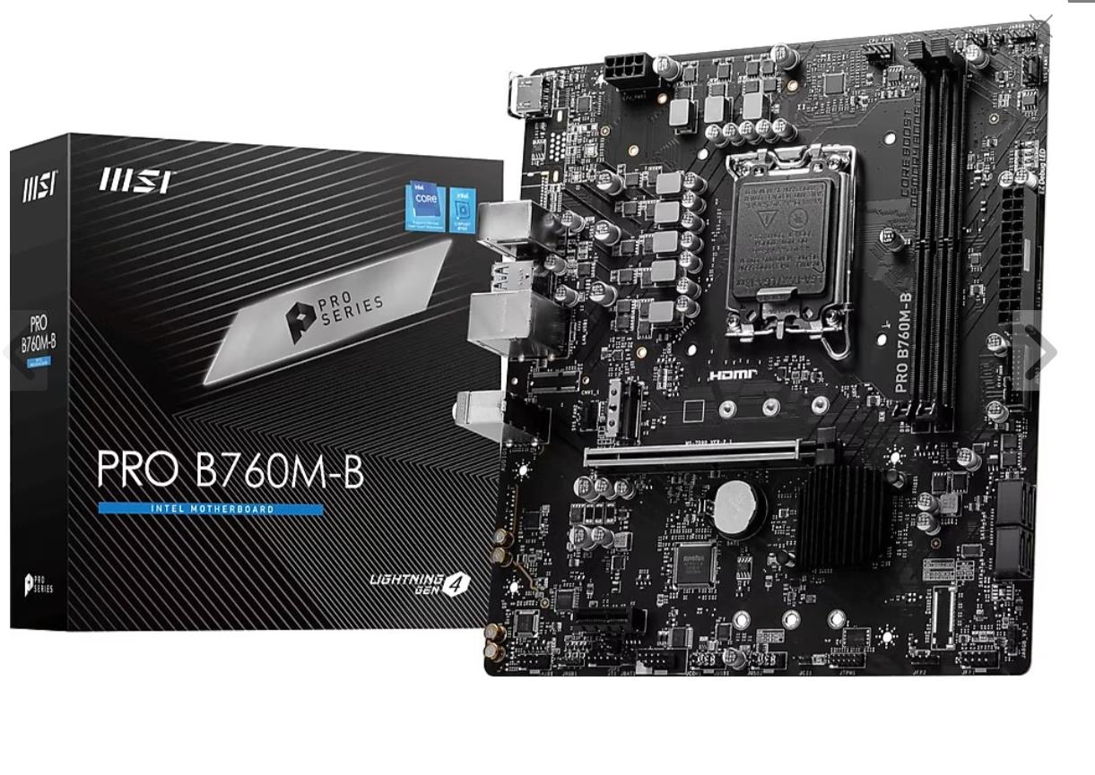 Msı Pro B760M-B Ddr4 4800(Oc) Pcı-E M.2 Usb3.2 Hdmı Matx