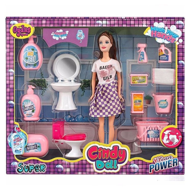 Oydaş Ci̇ndy Doll Lavabo & Temi̇zli̇k Set Bebek 2452