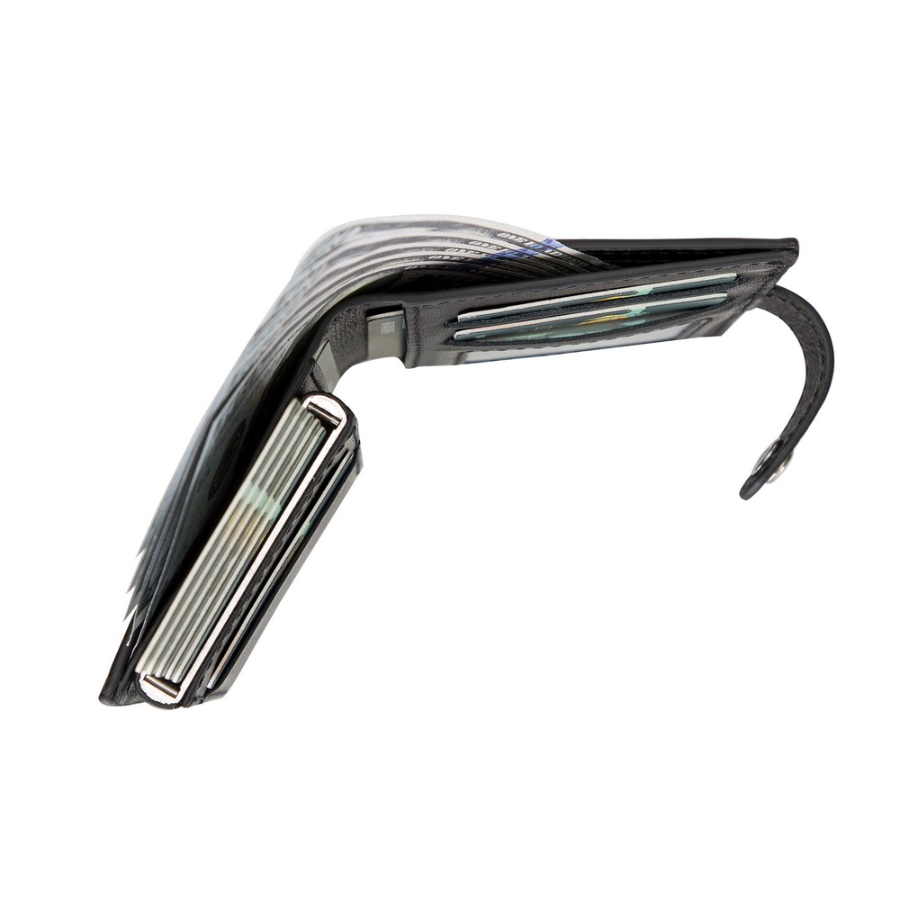 Palermo Deri̇ Cüzdan Kartlık Mekani̇zmalı Rst1 Si̇yah