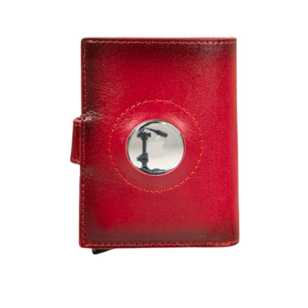 Palertag Deri̇ Cüzdan, Apple Ai̇rtag Uyumlu Kırmızı