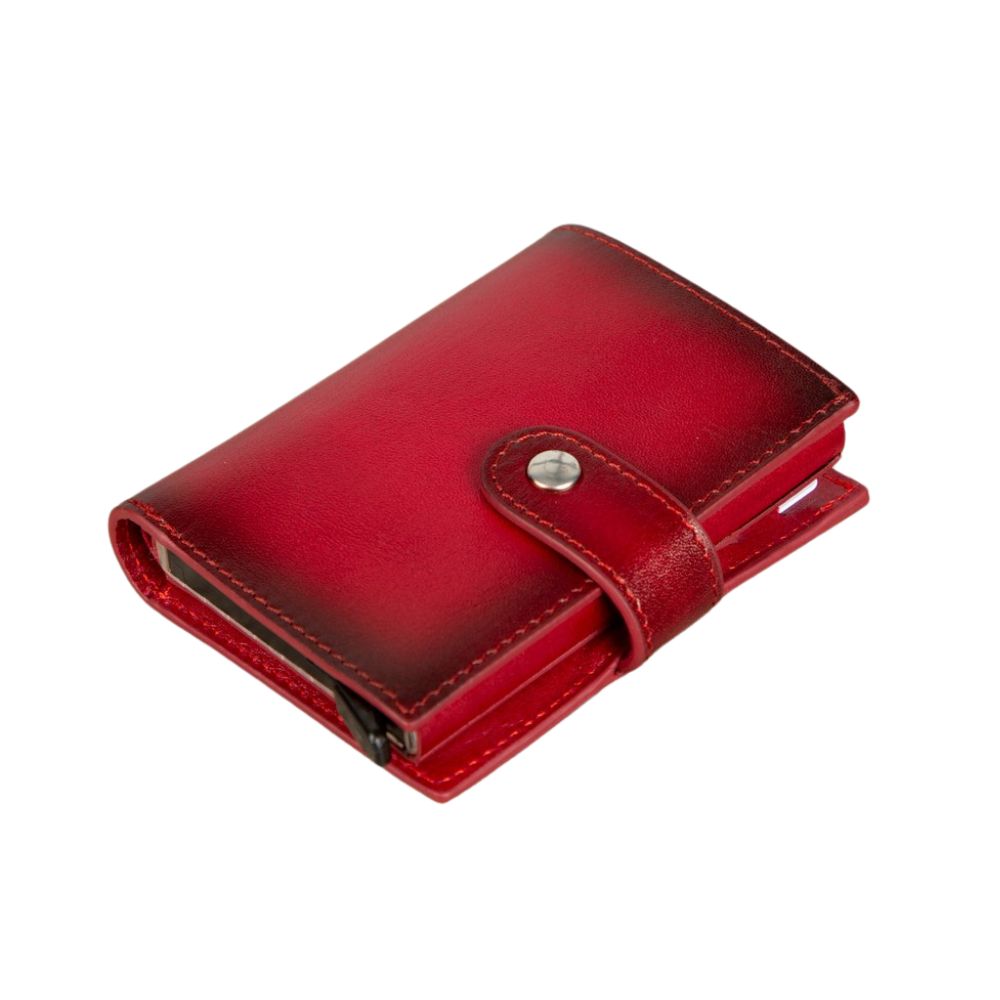 Palertag Deri̇ Cüzdan, Apple Ai̇rtag Uyumlu Kırmızı