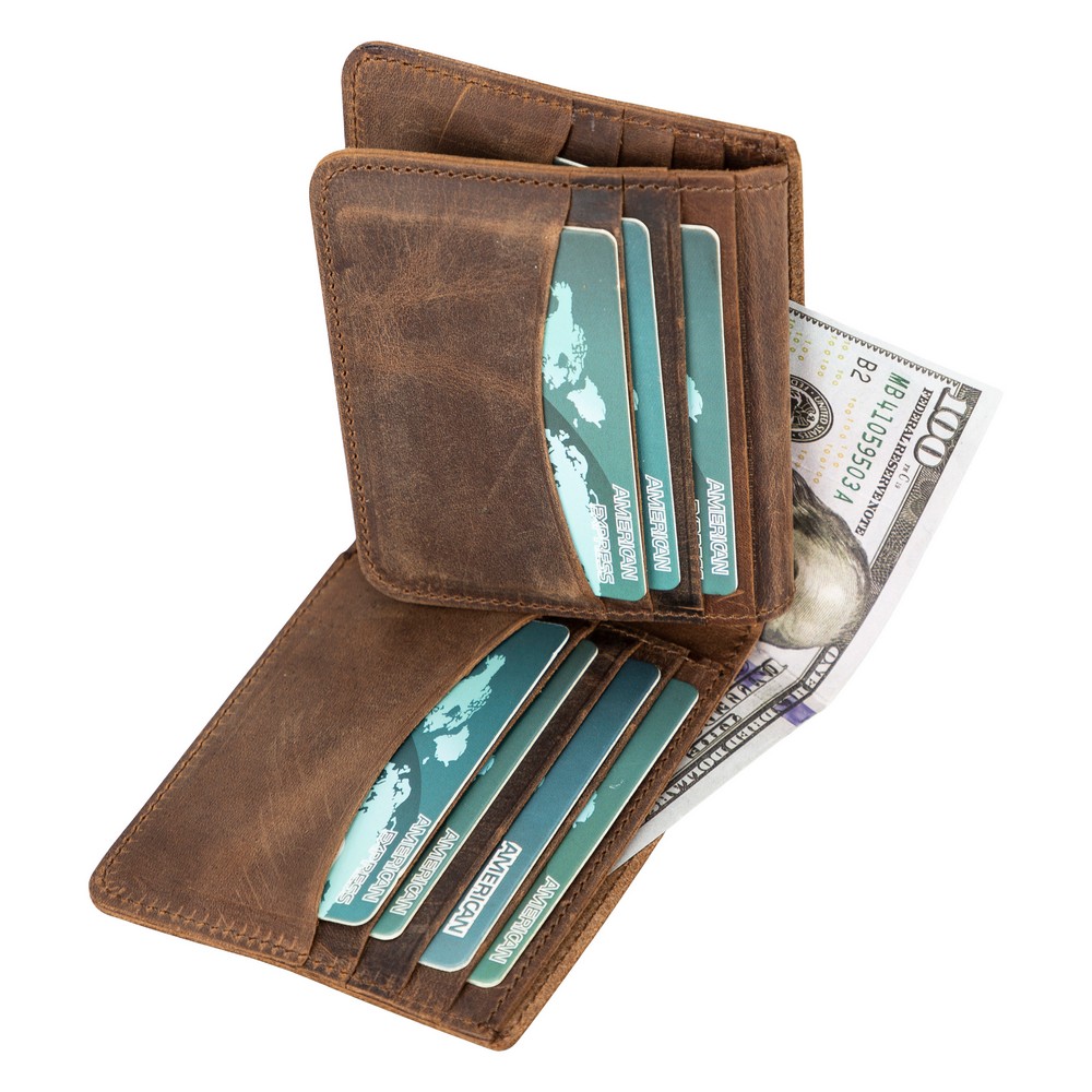 Paul Deri̇ Cüzdan Ve Kartlık, 12 Adet Kart Bölmeli̇, Anti̇k Kahve