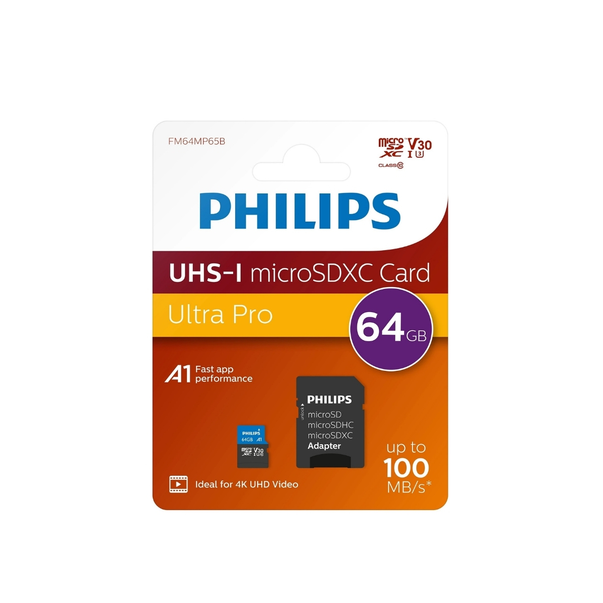 Phılıps 64Gb Mıcro Sdxc 100 Mb/S C10 Fm64Mp65B/00