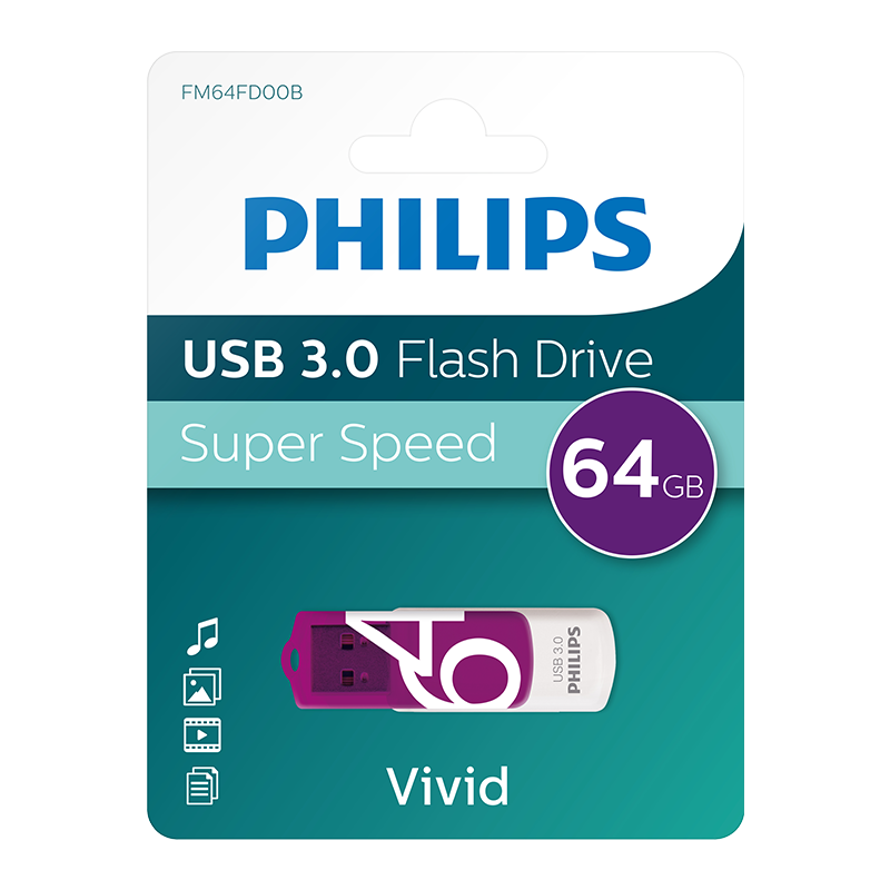 Phılıps 64Gb Usb 3.0 100/150Mb/S Fm64Fd00B/00