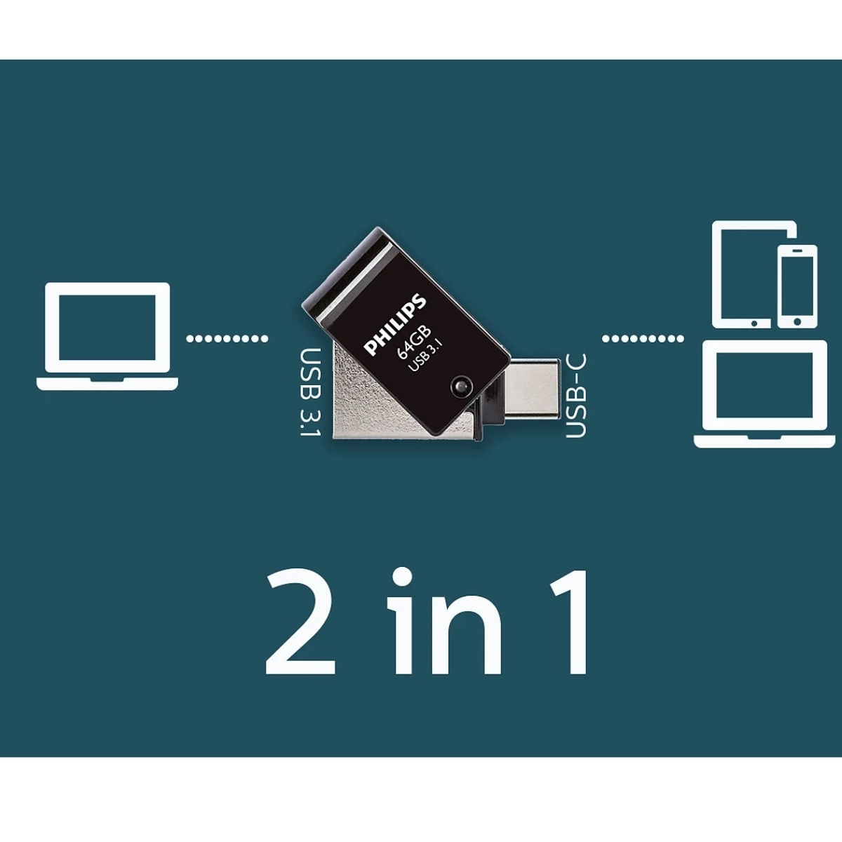 Phılıps 64Gb Usb3.1 Type-C 100/150 Mb/S Fm64Dc152B/00