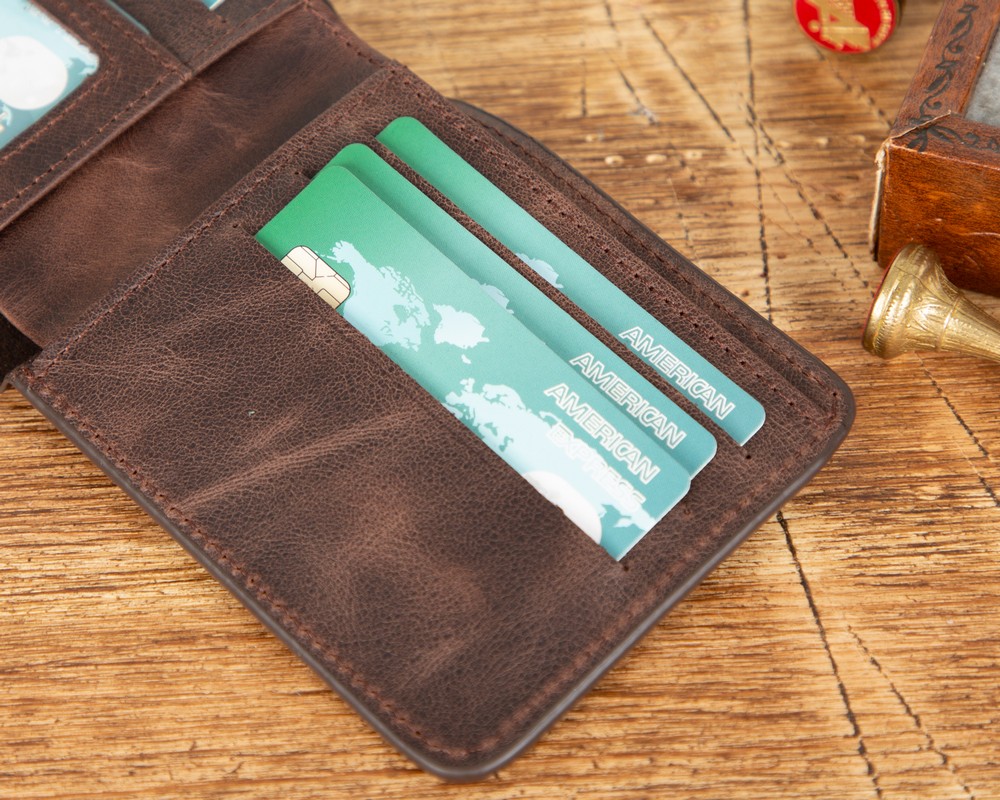 Pi̇er Deri̇ Erkek Cüzdan Acı Kahve