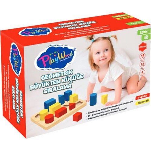 Play Wood Geometri̇k Büyükten Küçüğe Sıralama 314
