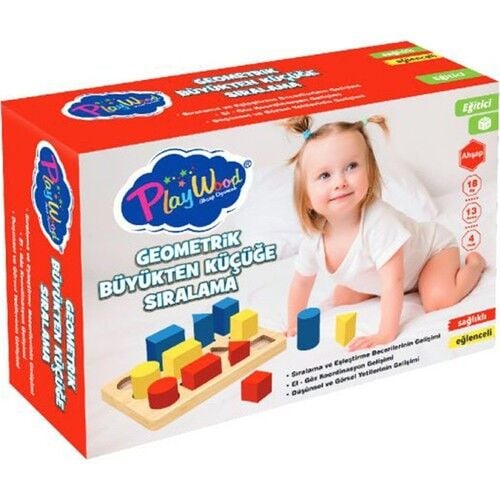 Play Wood Geometri̇k Büyükten Küçüğe Sıralama 314