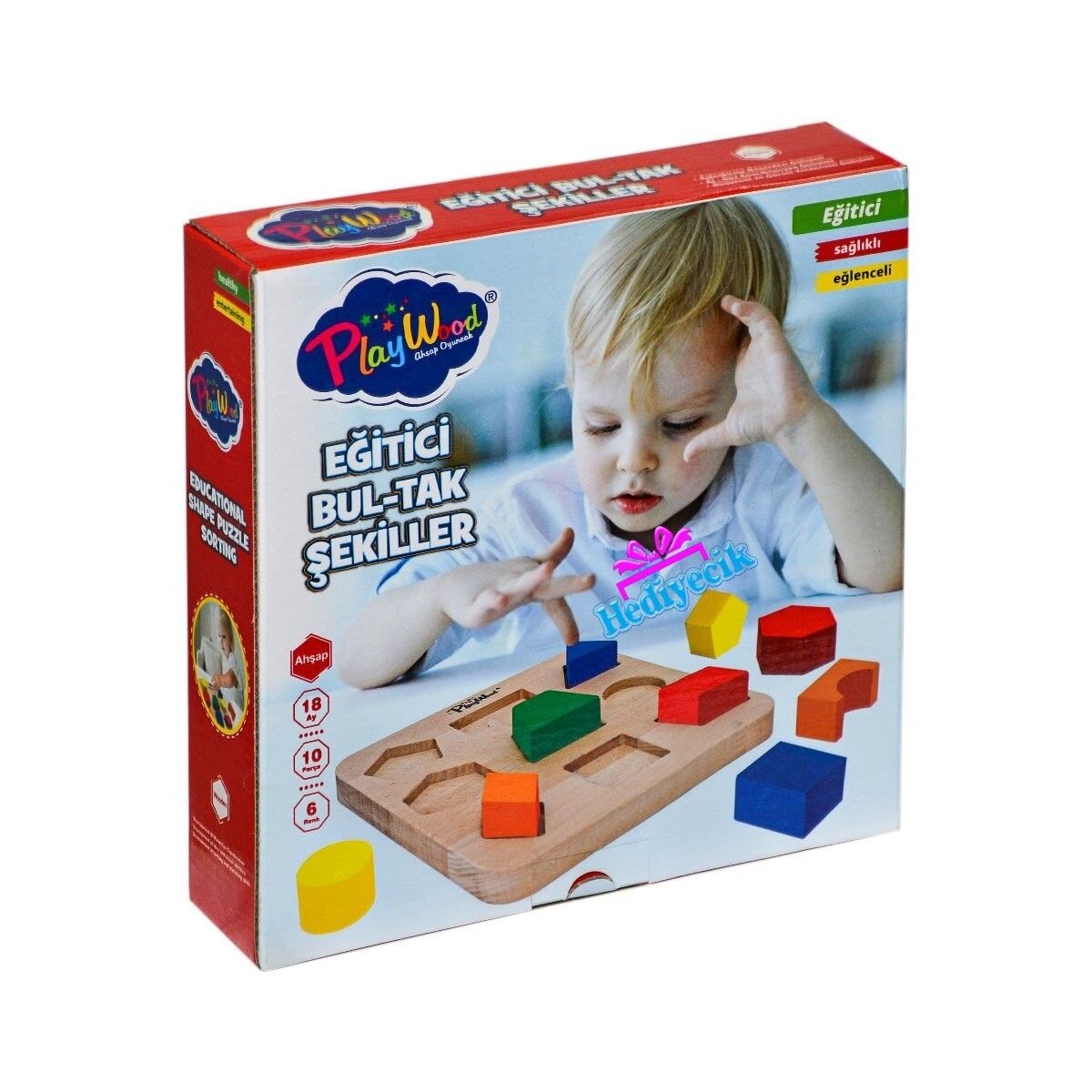 Playwood Ahşap Eği̇ti̇ci̇ Bul Tak Şeki̇ller-389