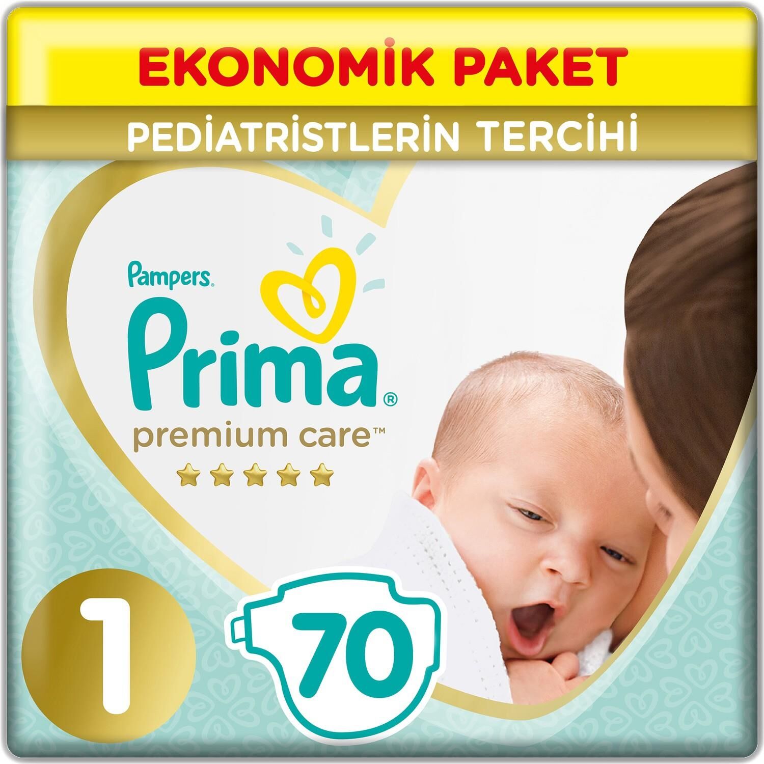 Pri̇ma Premi̇um Care Bebek Bezi̇ Ekonomi̇k Paket 1 Beden 70 Adet
