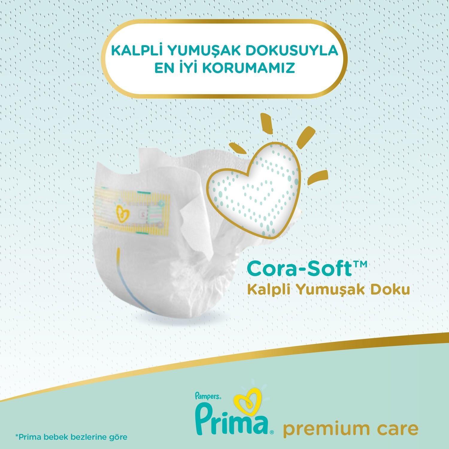 Pri̇ma Premi̇um Care Bebek Bezi̇ Ekonomi̇k Paket 2 Beden 60 Adet