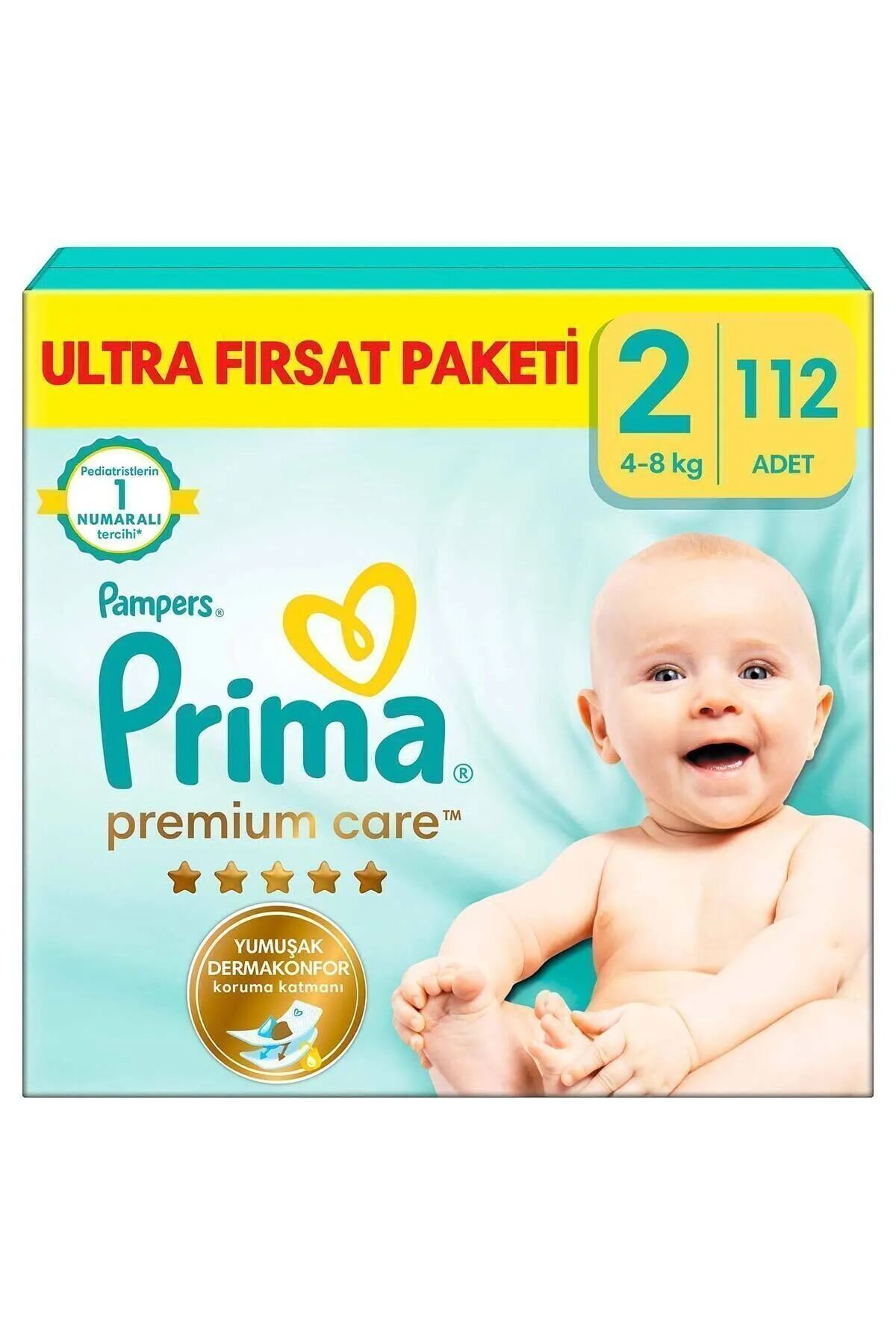 Pri̇ma Premi̇um Care Bebek Bezi̇ Fırsat Paketi̇ 2 Beden 112 Adet