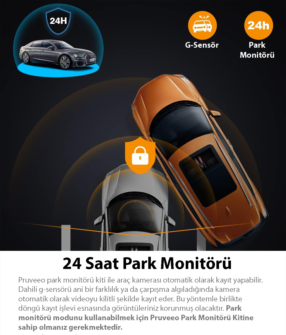 Pruveeo D30 Wı-Fı 4K Arac Kamerası