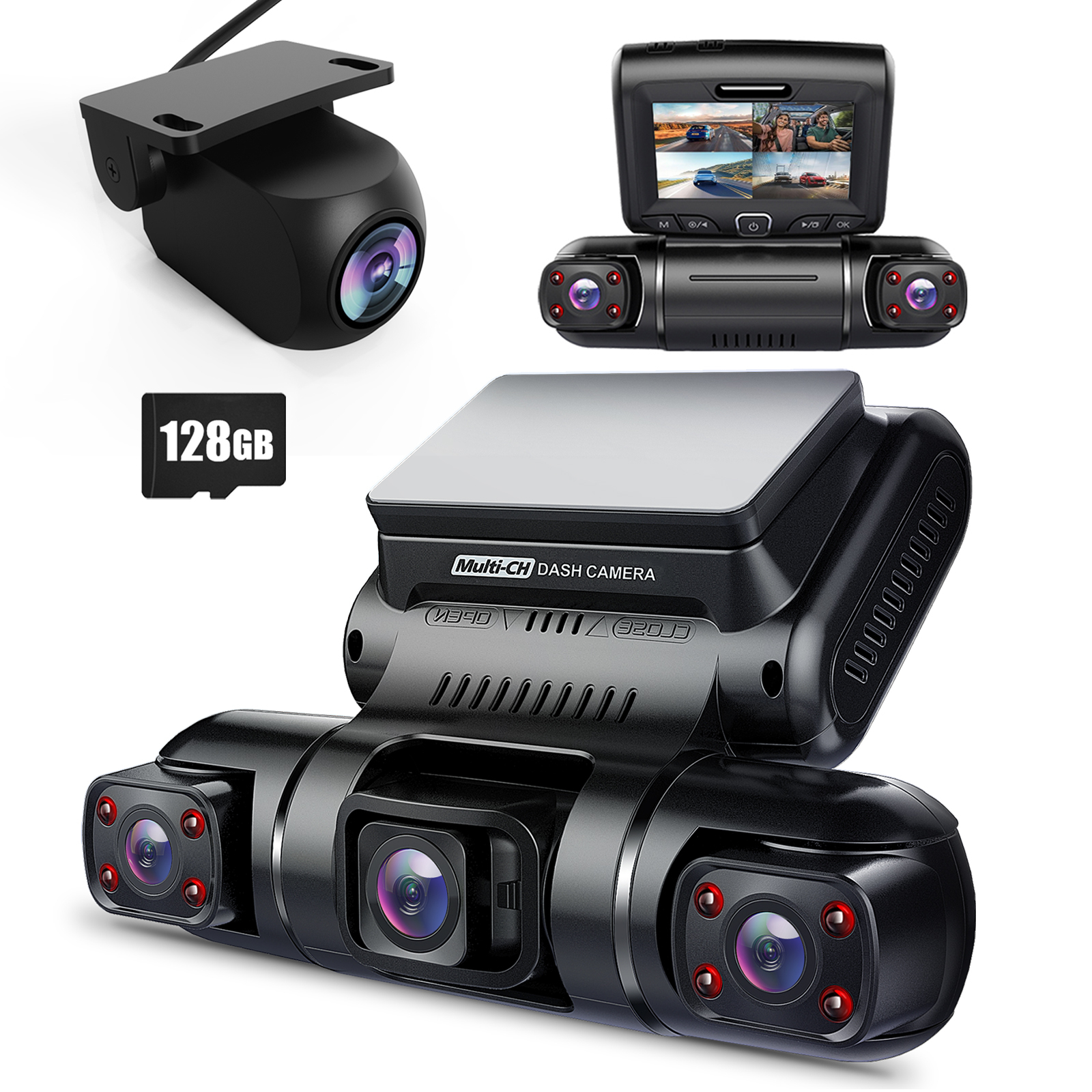 Pruveeo D90-4Ch Fhd Wı-Fı Gps + 128Gb Sd Kart Kame