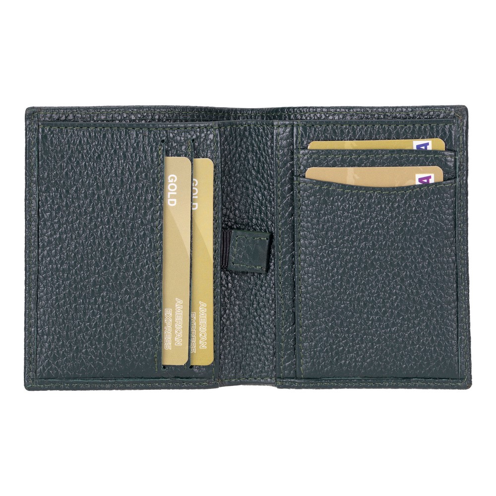 Purahi̇de Deri̇ Cüzdan, 7 Adet Kart Bölmesi̇, Dokulu Si̇yah