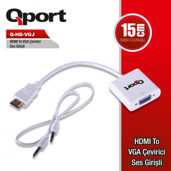 Qport Q-Hd-Vgj Hvj Hdmı To Vga Çevi̇ri̇ci̇