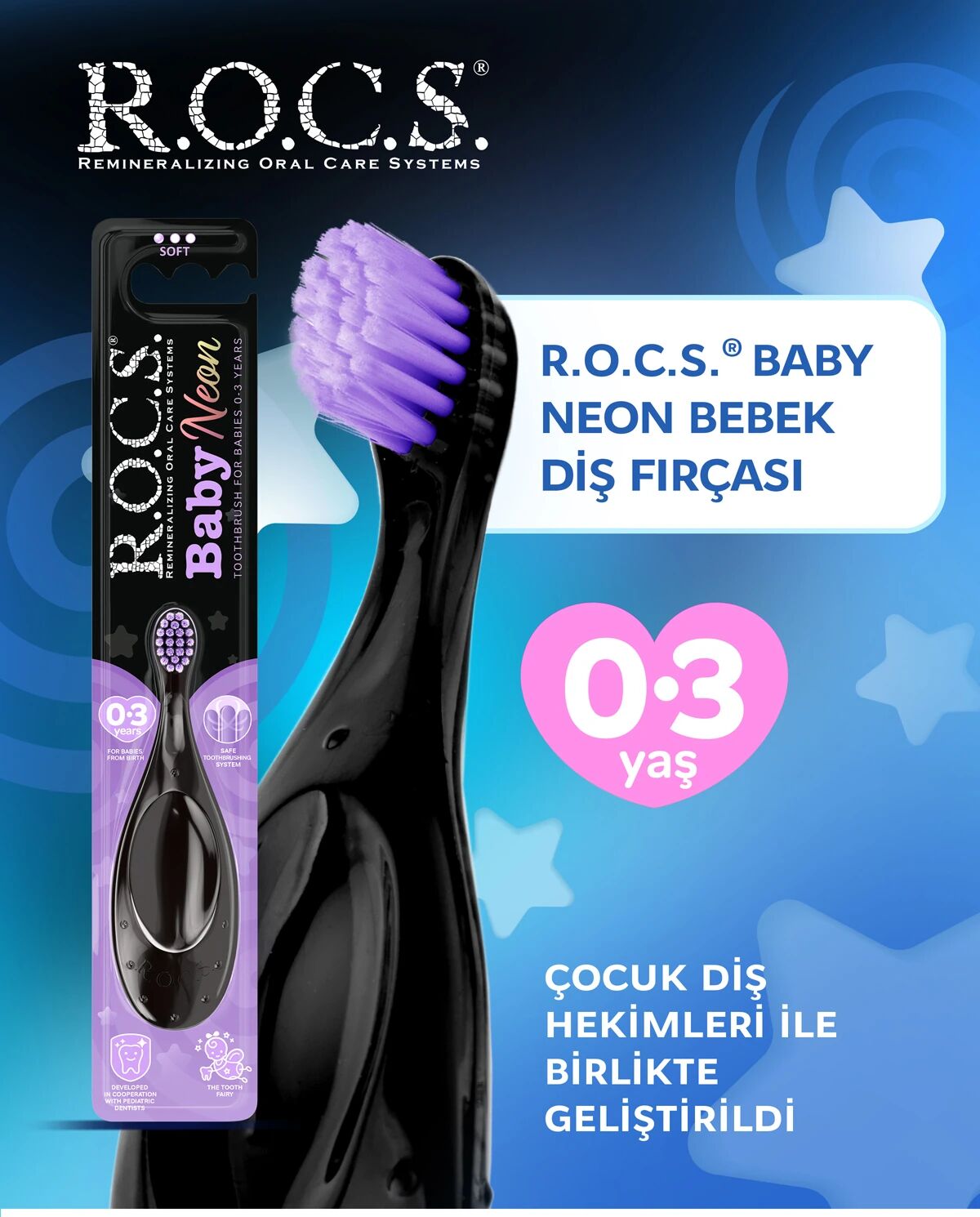 R.o.c.s.baby Neon Ekstra Soft Di̇ş Fırçası 0-3 Yaş