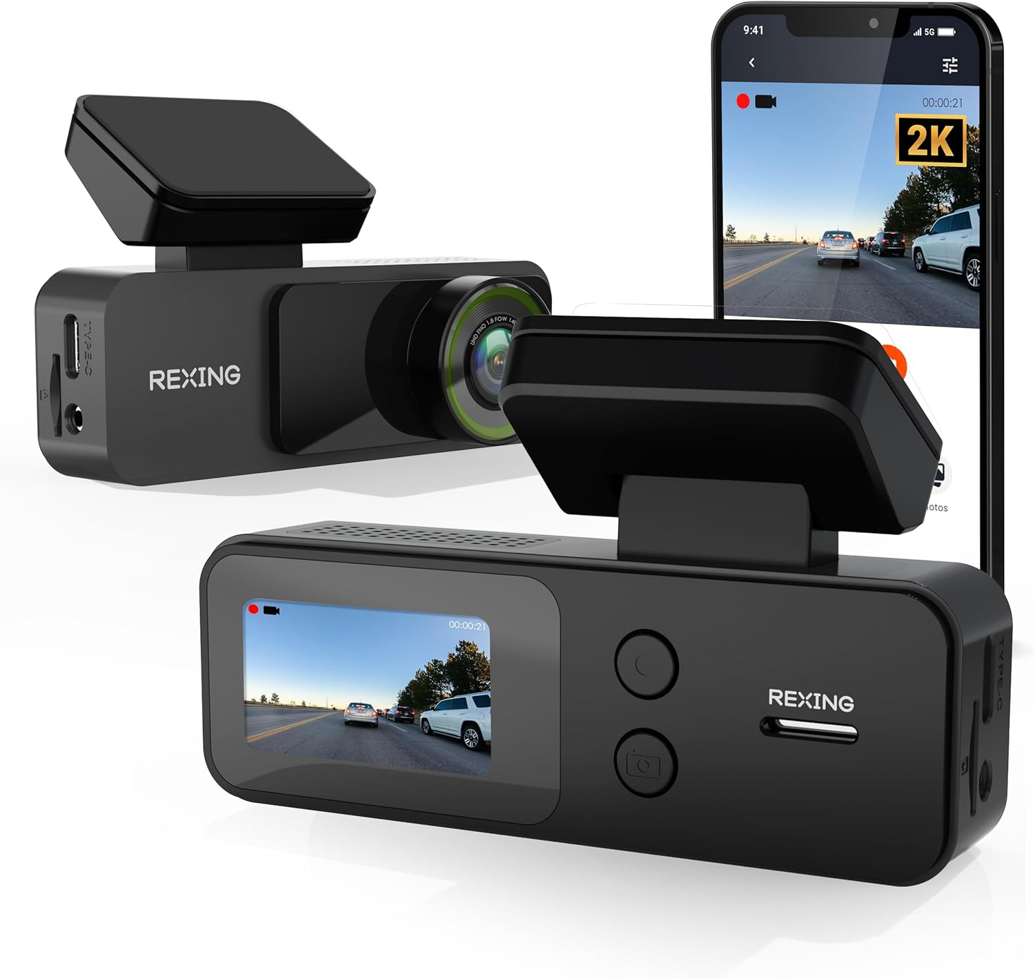 Rexıng V1 Lıte 2K Wıfı Arac Kamerası + 32Gb Sd Kar