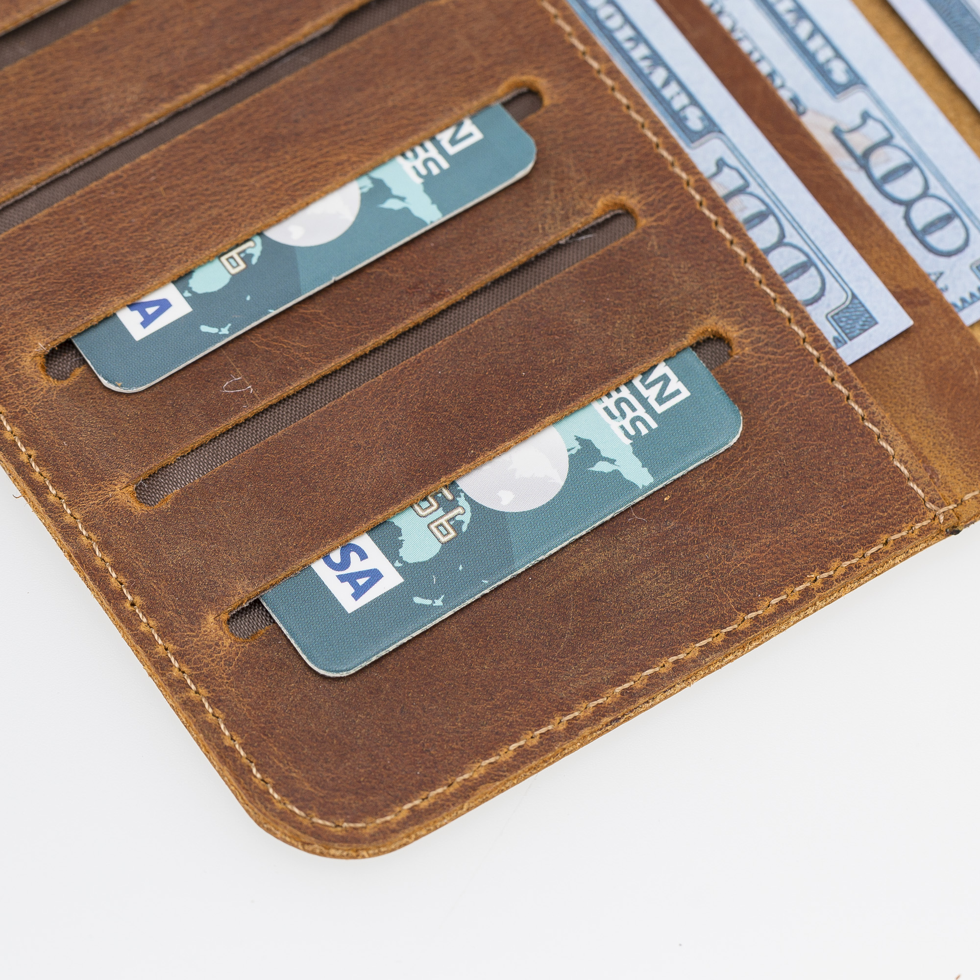 Ri̇o 5.5 İnch Uyumlu Deri̇ Kartlıklı Kılıf G19 Taba