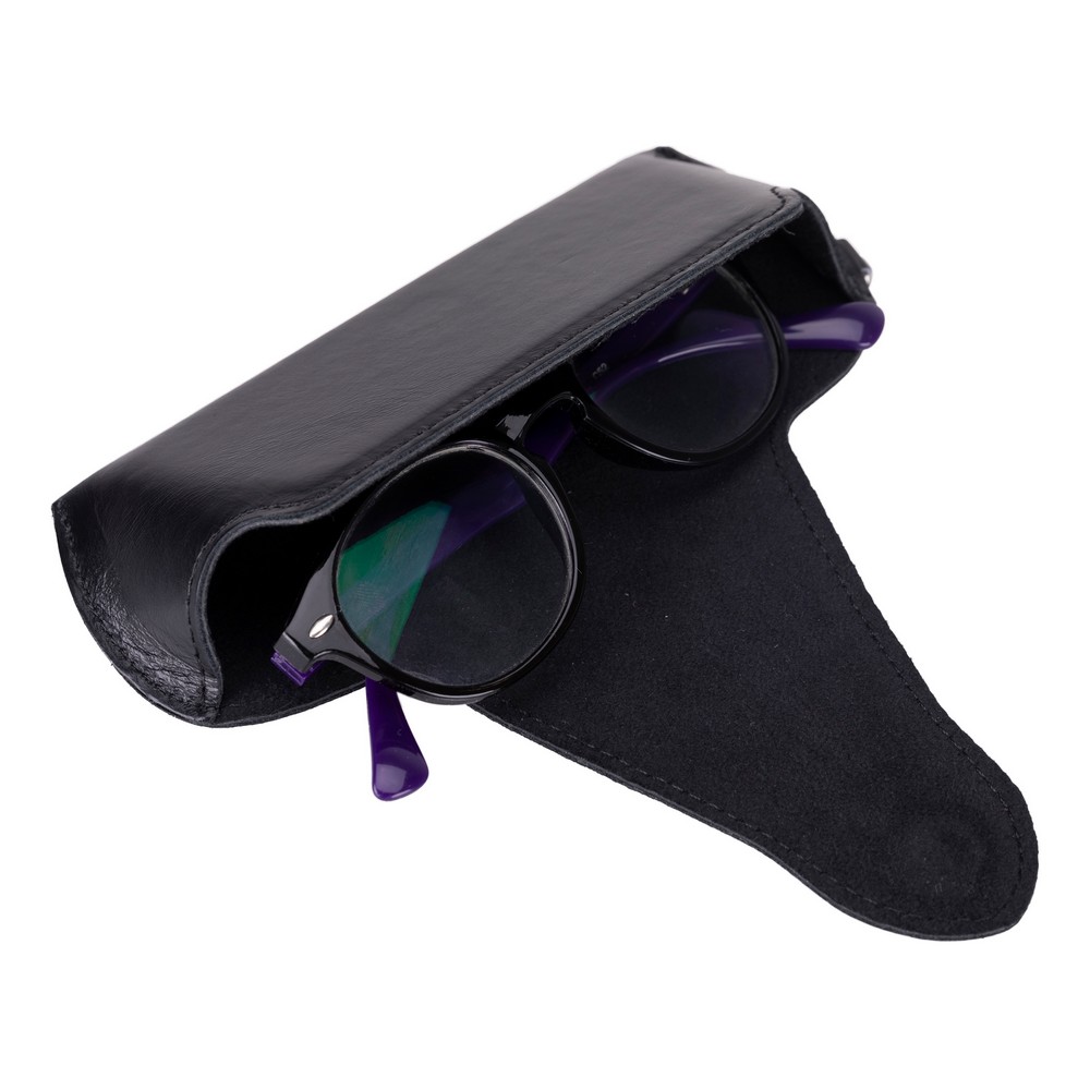 Ri̇vi̇era Deri̇ Askılı Gözlük Kılıfı Parlak Si̇yah