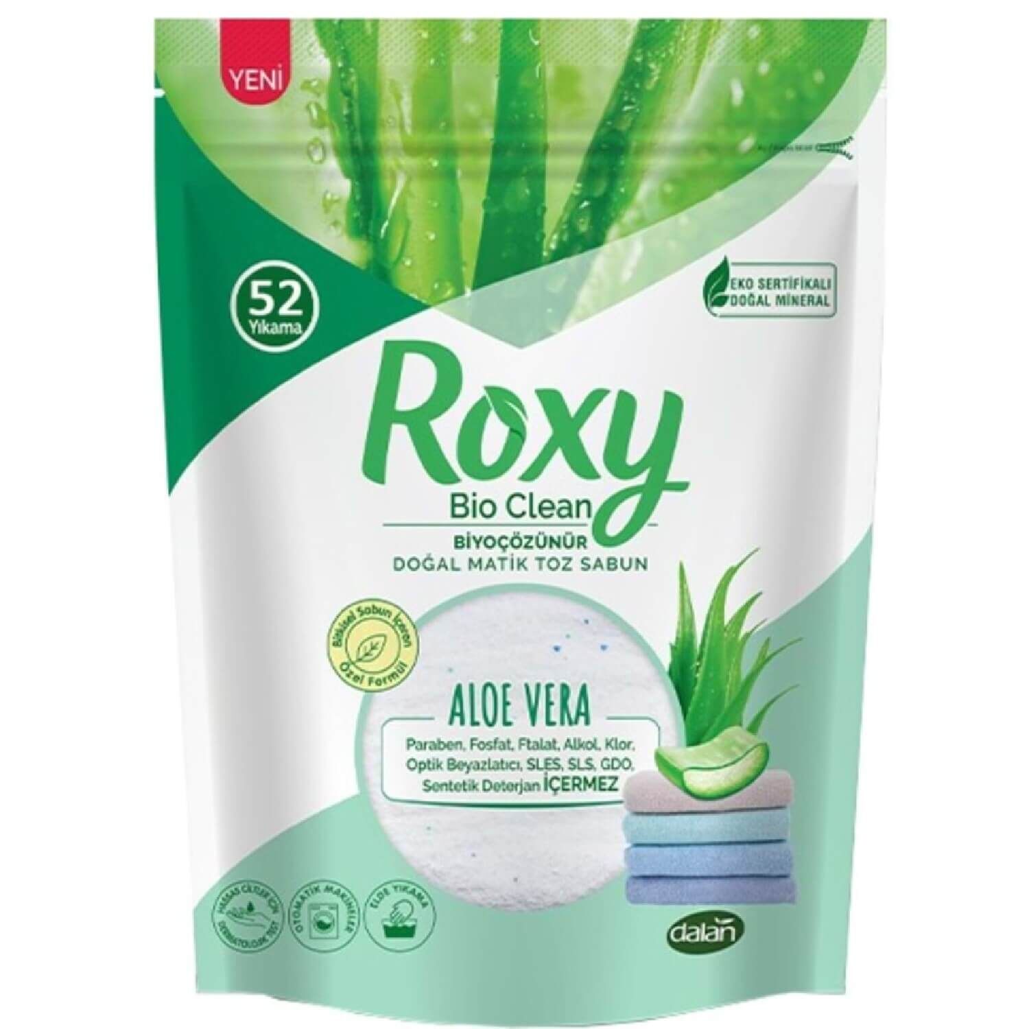 Roxy Bi̇o Clean Doğal Mati̇k Toz Sabun Aloe Vera 1600 Gr