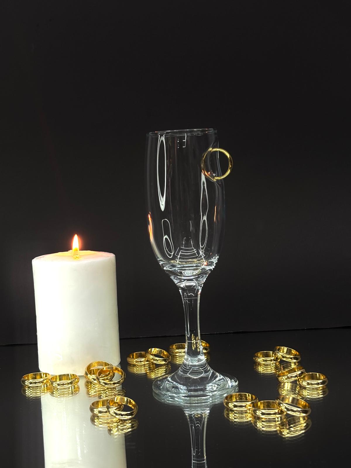 Şampanya Kadehi̇ Yüzük Fi̇gürlü 2 Li̇