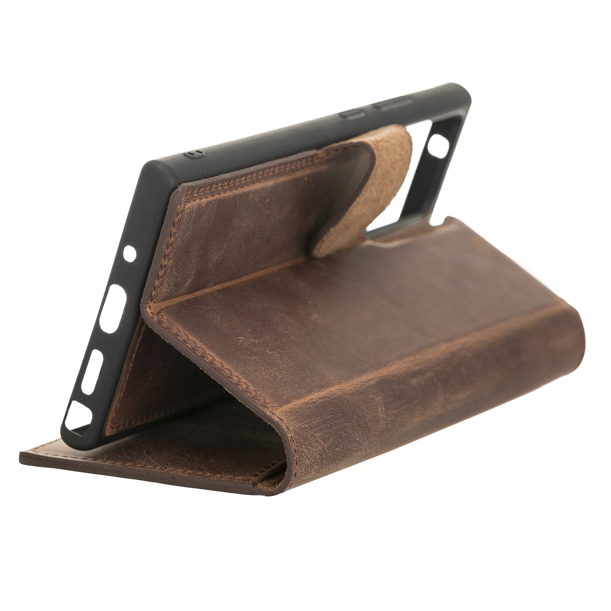 Samsung Galaxy Note 20 Ultra Uyumlu Deri̇ Cüzdanlı Kılıf G2 Kahve