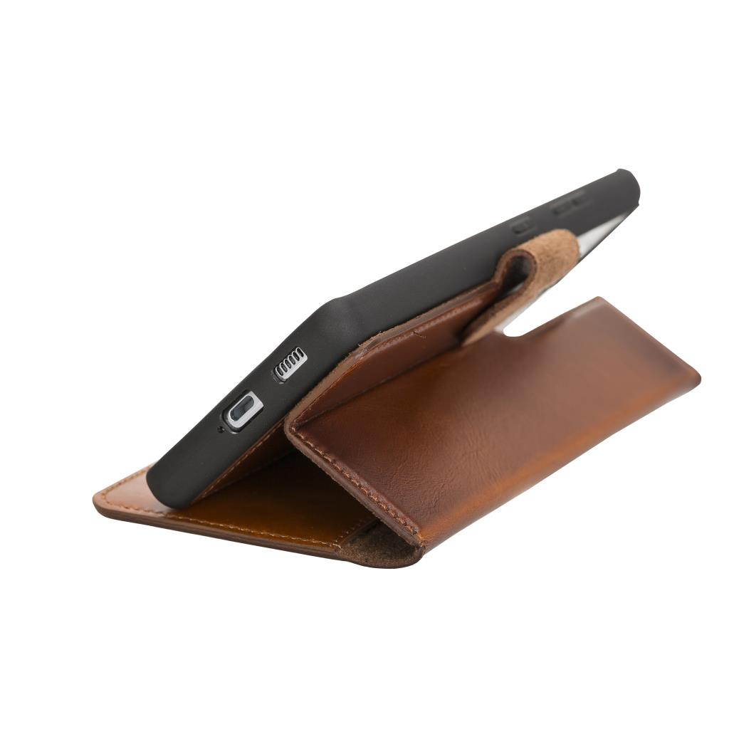 Samsung Galaxy S21 Plus Uyumlu Deri̇ Cüzdanlı Kılıf Rst2Ef Taba