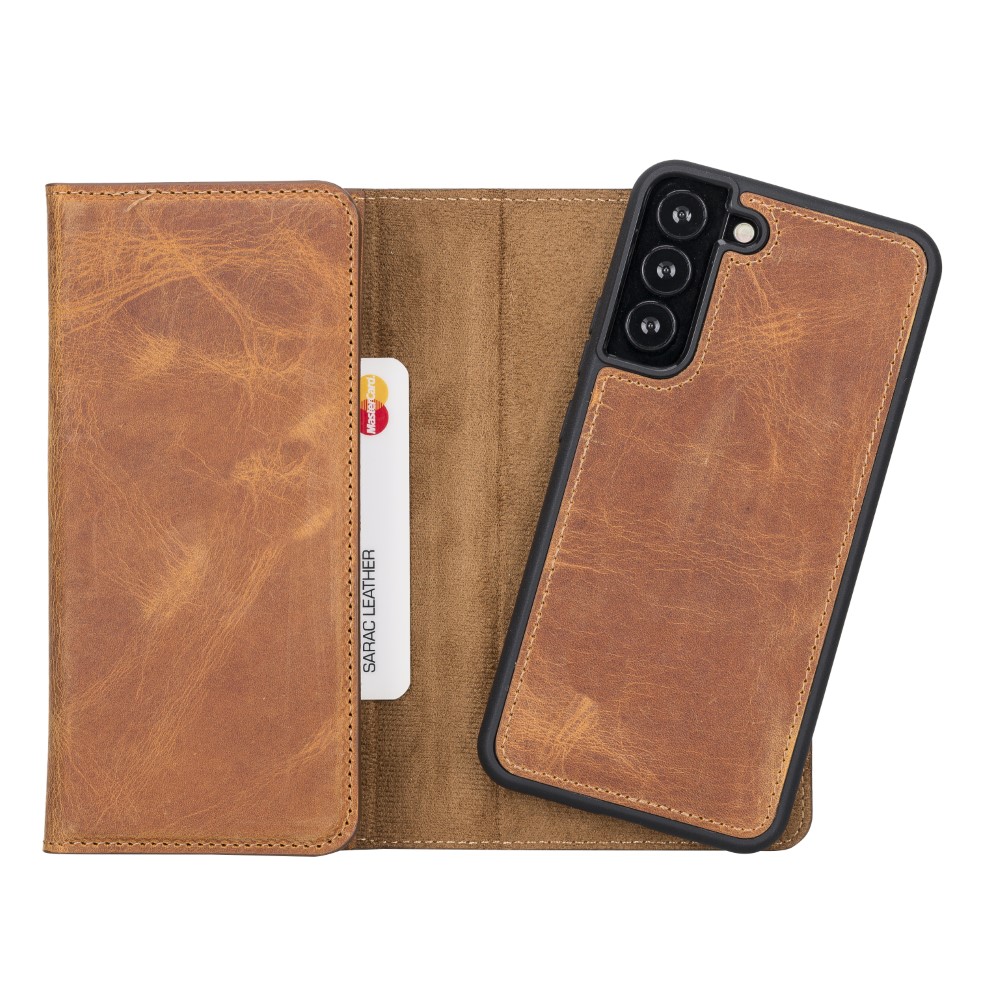 Samsung Galaxy S22 Plus Uyumlu Deri̇ Cüzdanlı Kılıf Santa G19