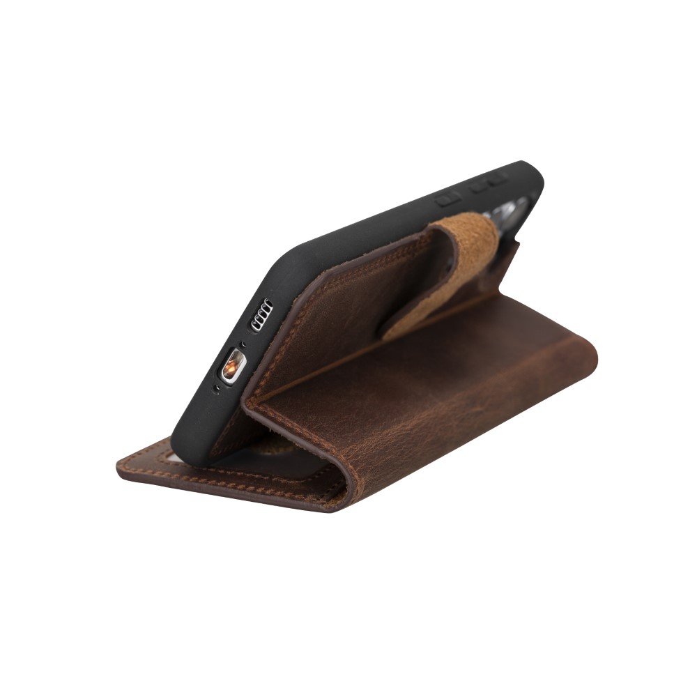 Samsung Galaxy S23 Uyumlu Deri̇ Cüzdanlı Kılıf G2 Kahve