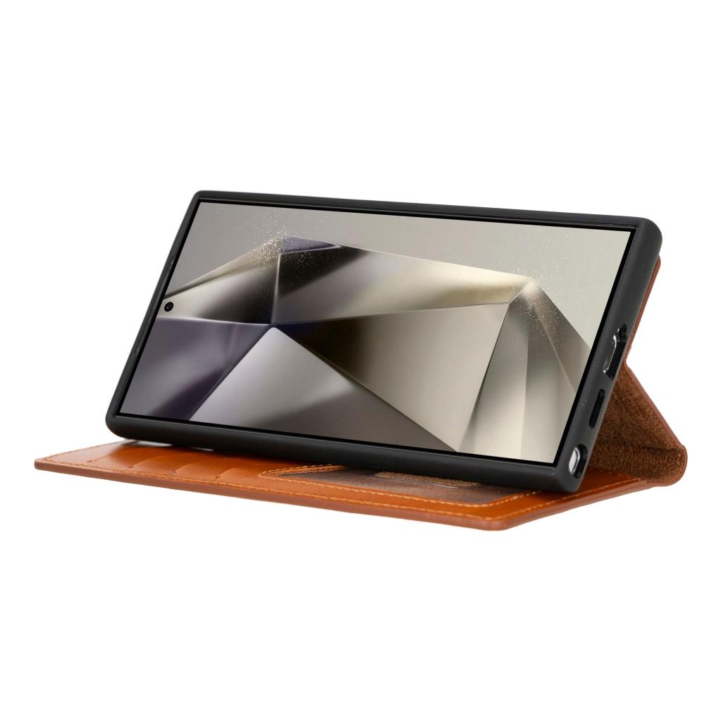 Samsung Galaxy S24 Ultra Uyumlu, Deri̇ Cüzdanlı Kılıf, Efektli̇ Taba