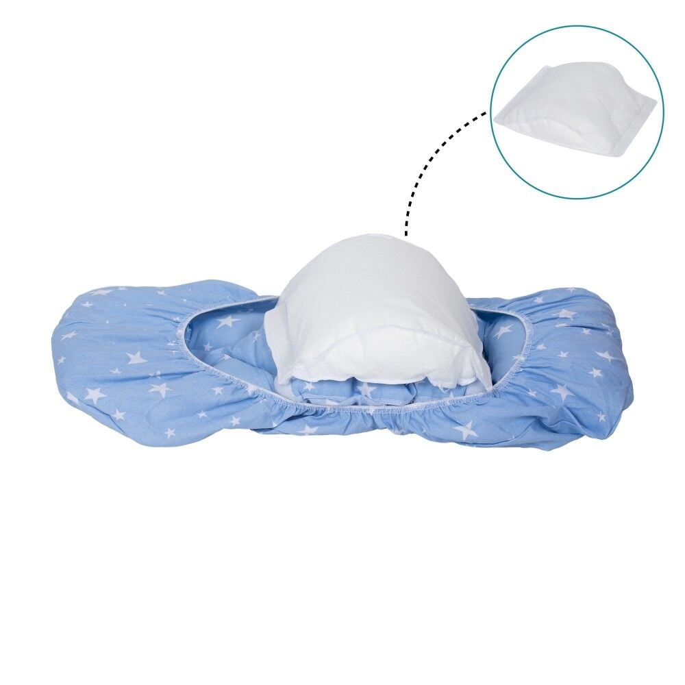 Sevi̇ Bebe Bel Destekli̇ Ana Kucağı Örtüsü Art-61 Mavi̇ Yıldız