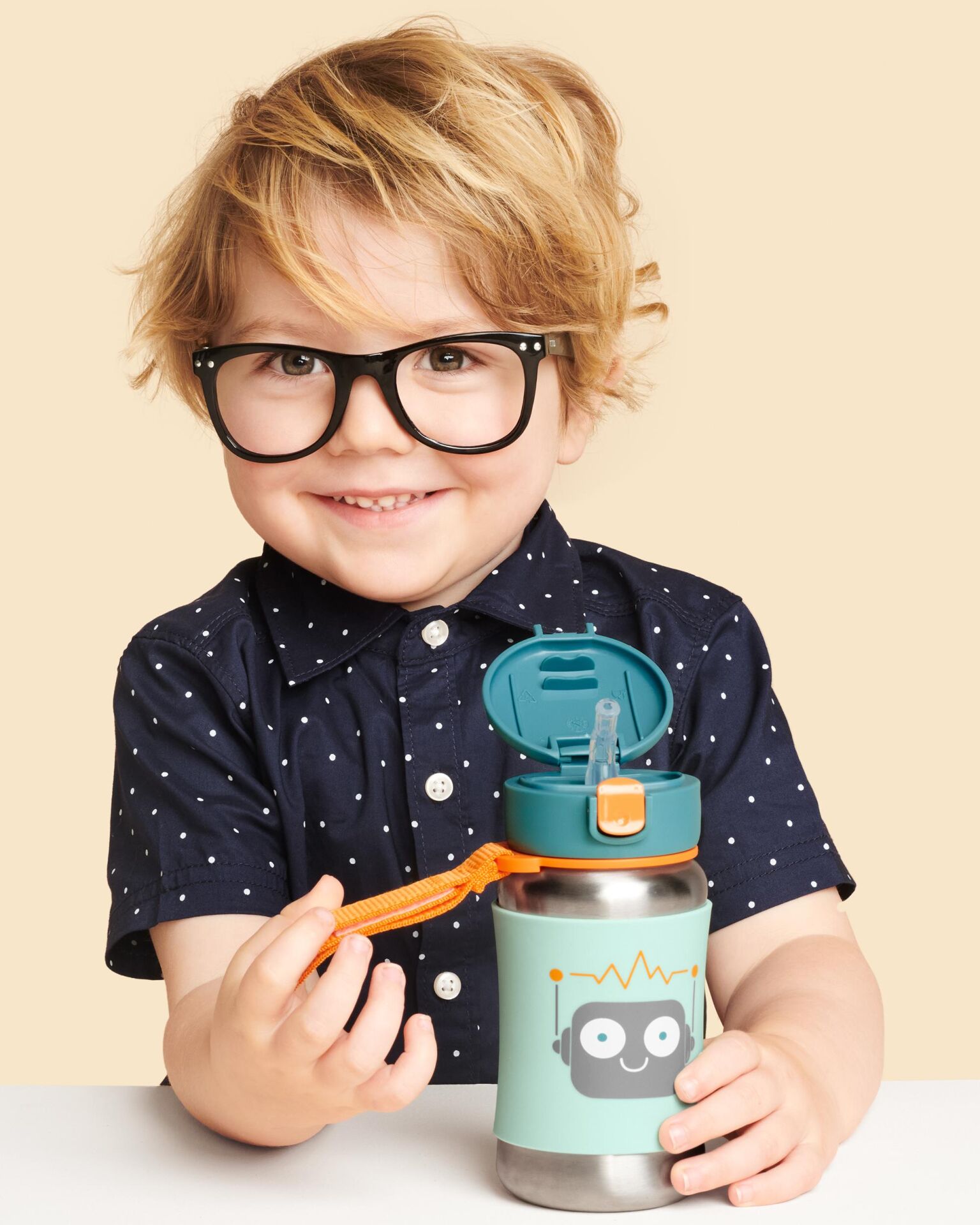 Ski̇p Hop Zoo Pi̇petli̇ Paslanmaz Çeli̇k Suluk 350 Ml Robot