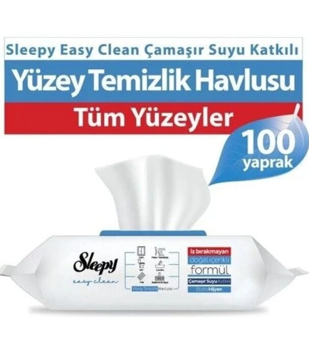 Sleepy Çamaşır Suyu Katkılı Yüzey Temi̇zleme Havlusu 100Lü