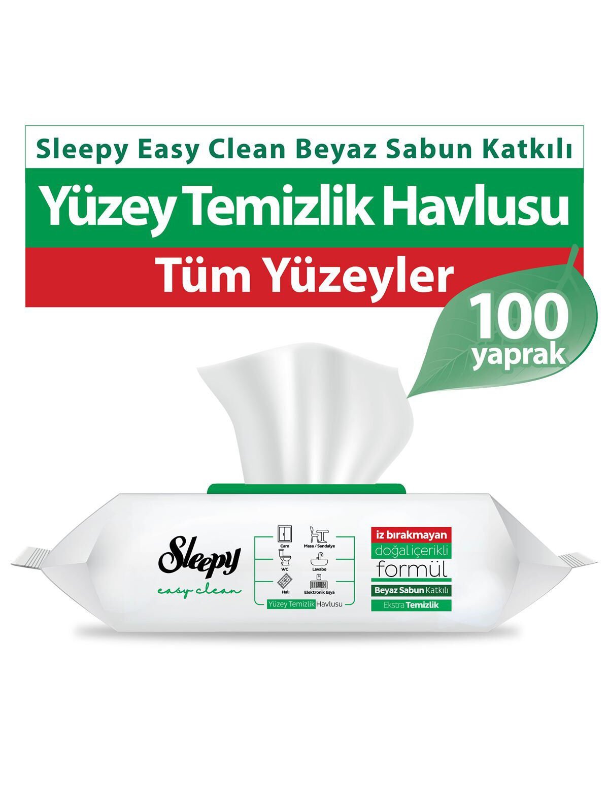 Sleepy Yüzey Temi̇zli̇k Havlusu 100Lü