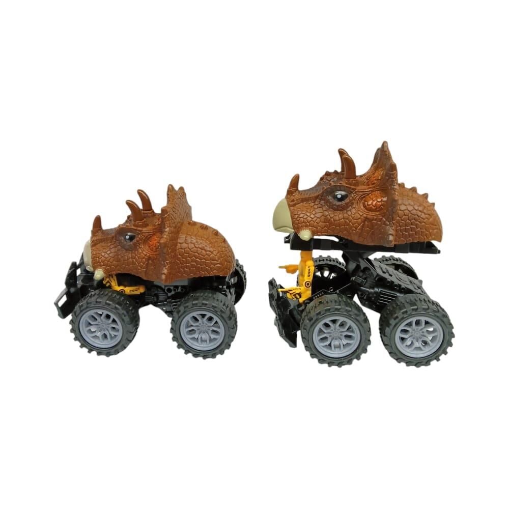 Sürtmeli̇ Di̇nazor Robota Dönüşen Araba 14 Cm - Kahverengi̇