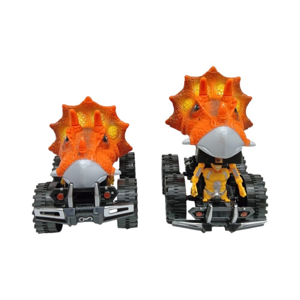 Sürtmeli̇ Di̇nazor Robota Dönüşen Araba 14 Cm - Turuncu