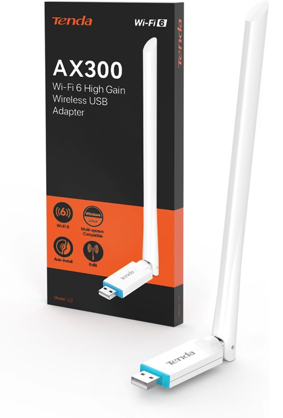 Tenda U2 Ax300 Hi̇gh Gai̇n Wi̇fi̇6 Usb Adaptör
