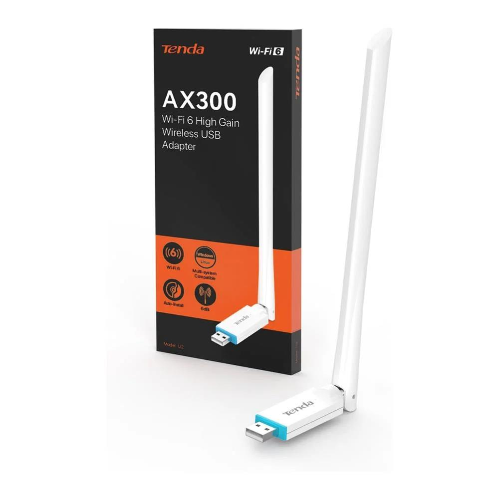 Tenda U2 Ax300 Hi̇gh Gai̇n Wi̇fi̇6 Usb Adaptör